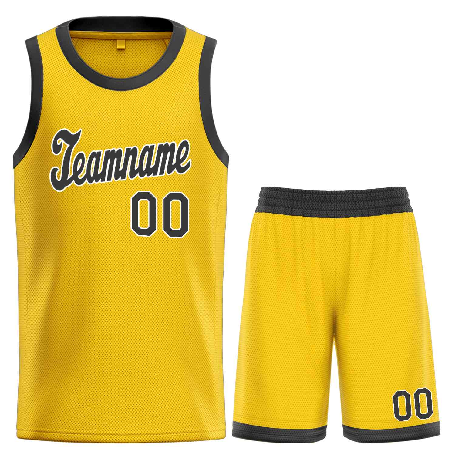 Ensembles classiques jaunes marron-blanc personnalisés, maillot de basket-ball uniforme de sport