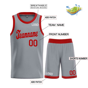 Custom Dark Gray Maroon Classic Sets Sports Uniform Basketball Jersey