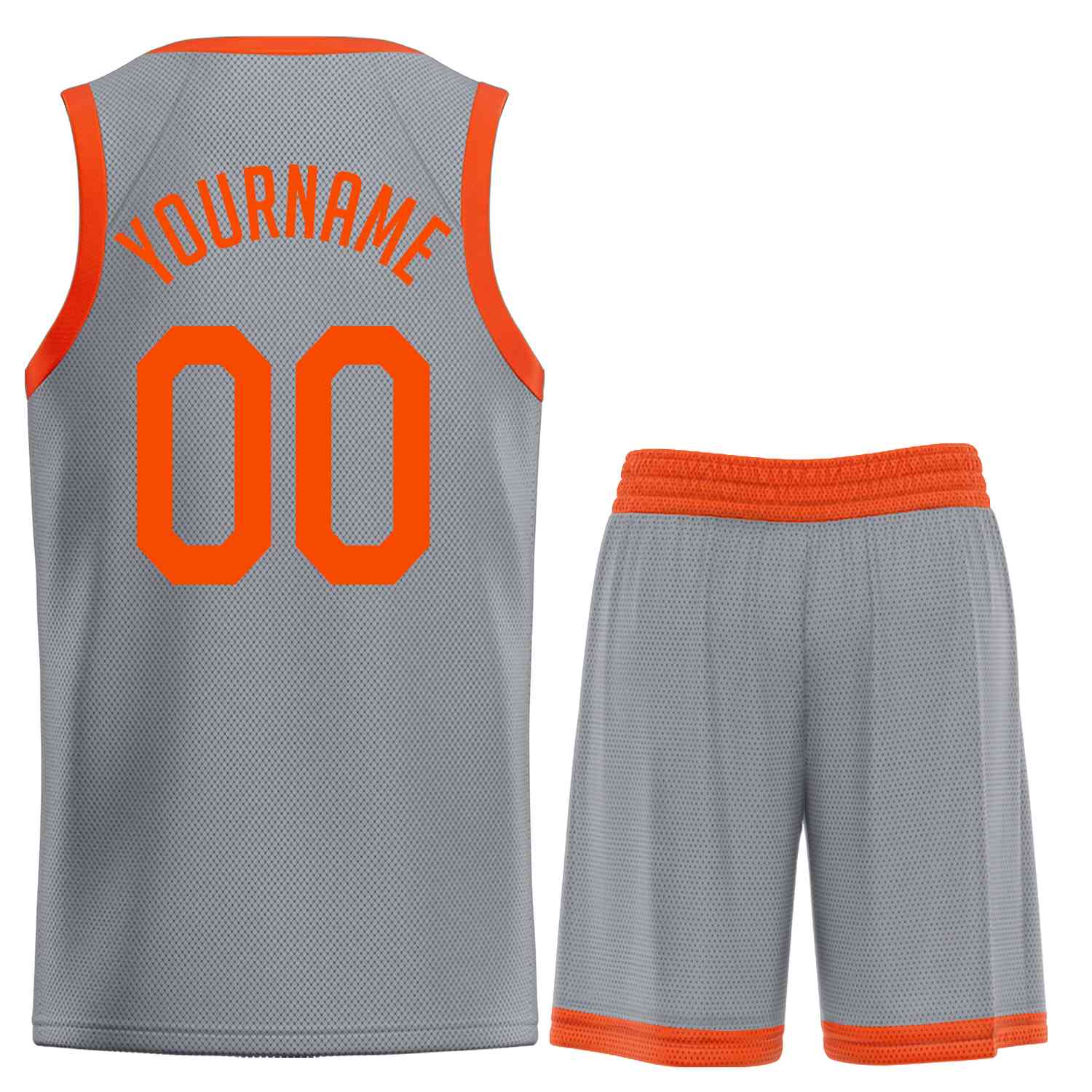 Le classique orange gris foncé personnalisé définit le maillot de basket-ball uniforme de sport