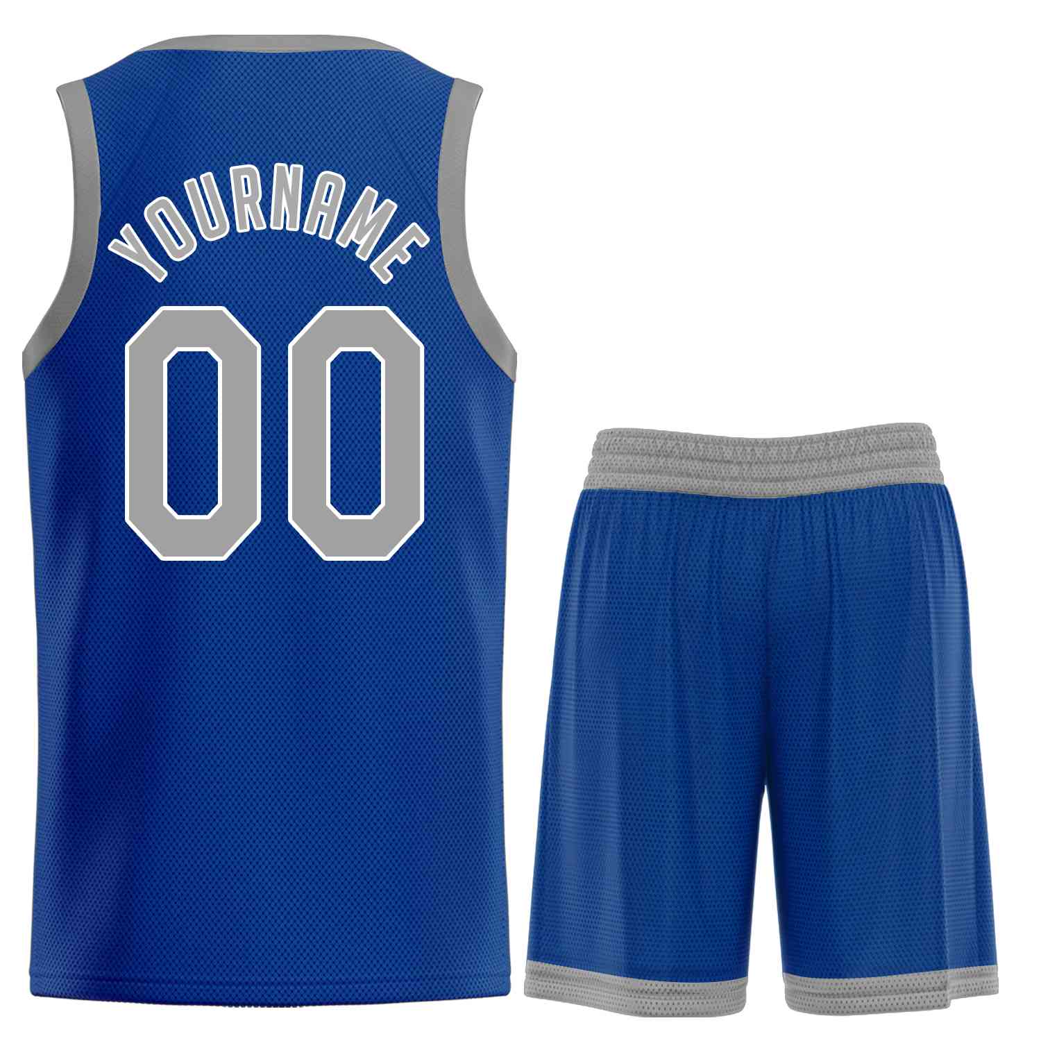 Ensembles classiques gris-blanc Royal personnalisés, maillot de basket-ball uniforme de sport