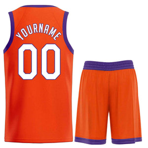 Ensembles classiques Orange blanc-Royal personnalisés, maillot de basket-ball uniforme de sport