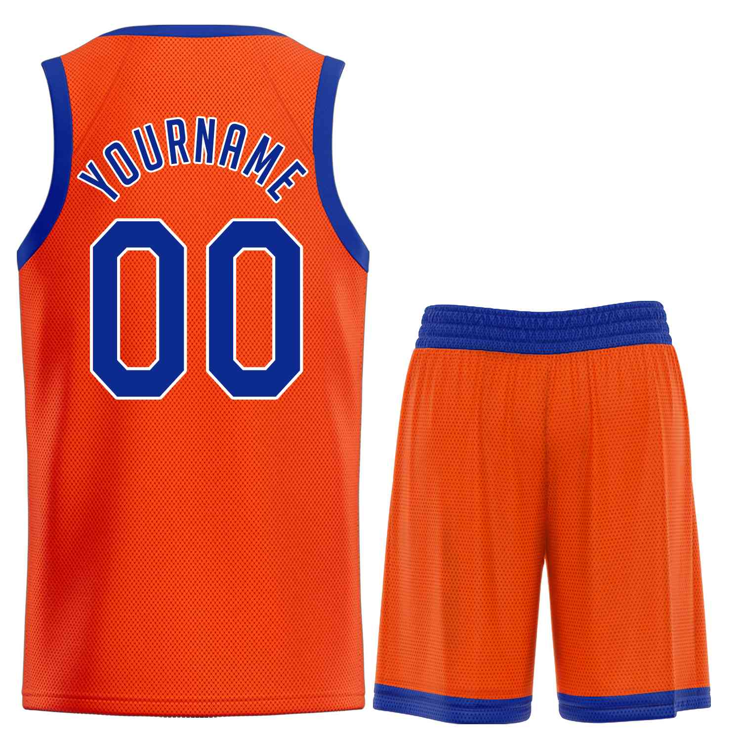 Custom Orange Royal-White Classic Sets Sports Uniform Basketball Jersey