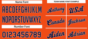 Custom Orange Navy-White Classic Sets Sports Uniform Basketball Jersey