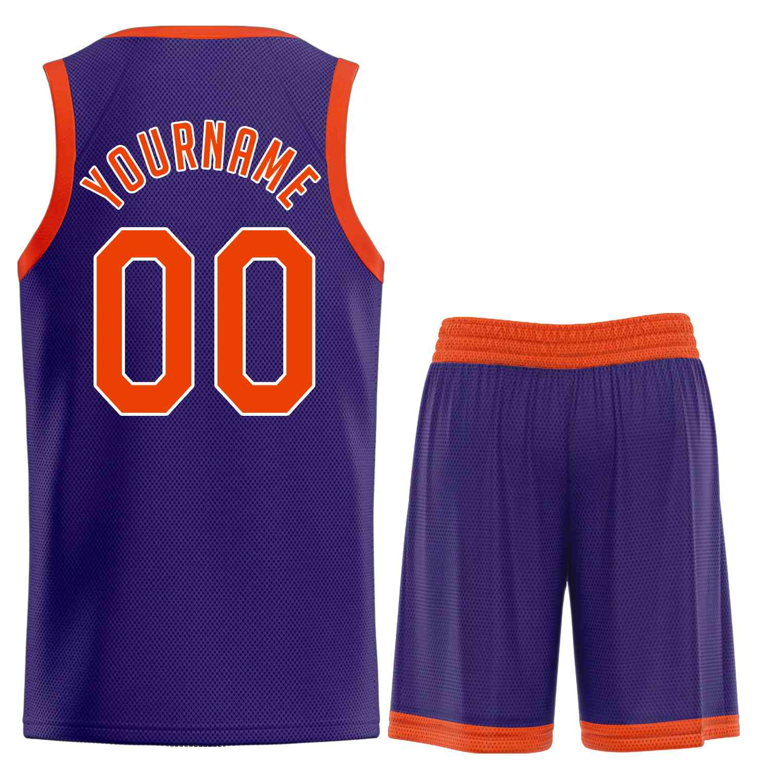 Custom Purple Orange-White Classic Sets Sports Uniform Basketball Jersey