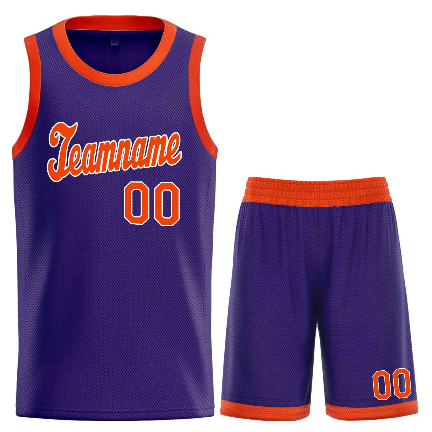 Custom Purple Orange-White Classic Sets Sports Uniform Basketball Jersey