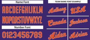 Custom Purple Orange-White Classic Sets Sports Uniform Basketball Jersey