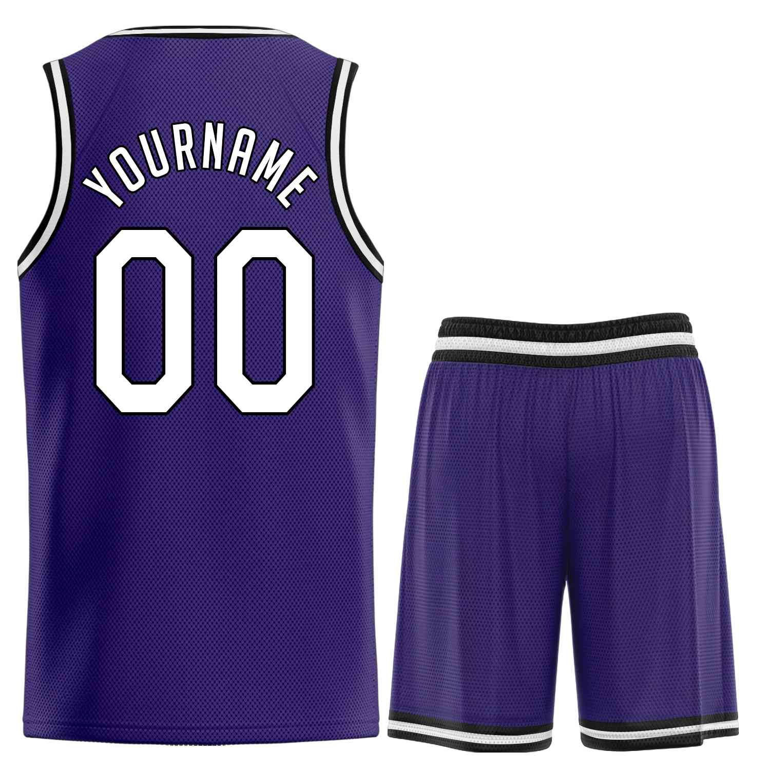 Custom Purple White-Black Classic Sets Sports Uniform Basketball Jersey