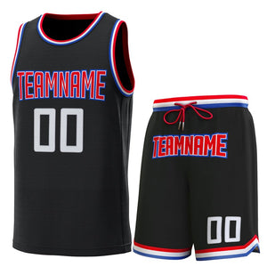 Maillot de basket-ball personnalisé noir rouge-Royal Classic