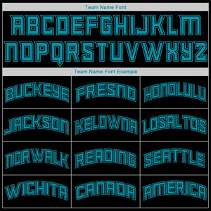 Custom Black Teal Classic Sets Basketball Jersey