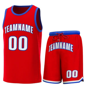 Custom Red Royal Classic Sets Basketball Jersey