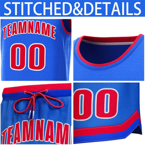 Custom Royal Red-Royal Classic Sets Basketball Jersey