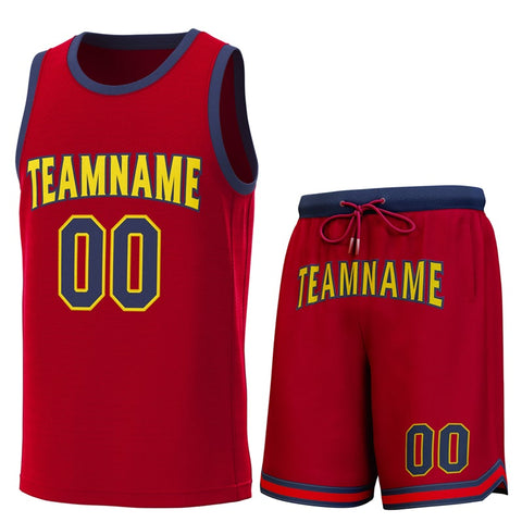 Custom Maroon Red Classic Sets Basketball Jersey
