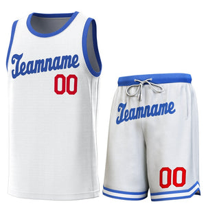 Maillot de basket-ball personnalisé blanc rouge-Royal Classic