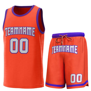 Custom Orange Purple Classic Sets Basketball Jersey