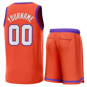 Custom Orange Purple Classic Sets Basketball Jersey