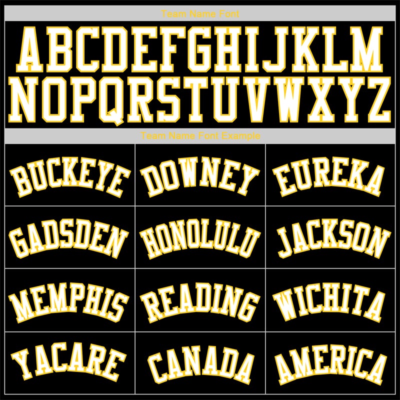 Custom Black Yellow-White Classic Sets Basketball Jersey