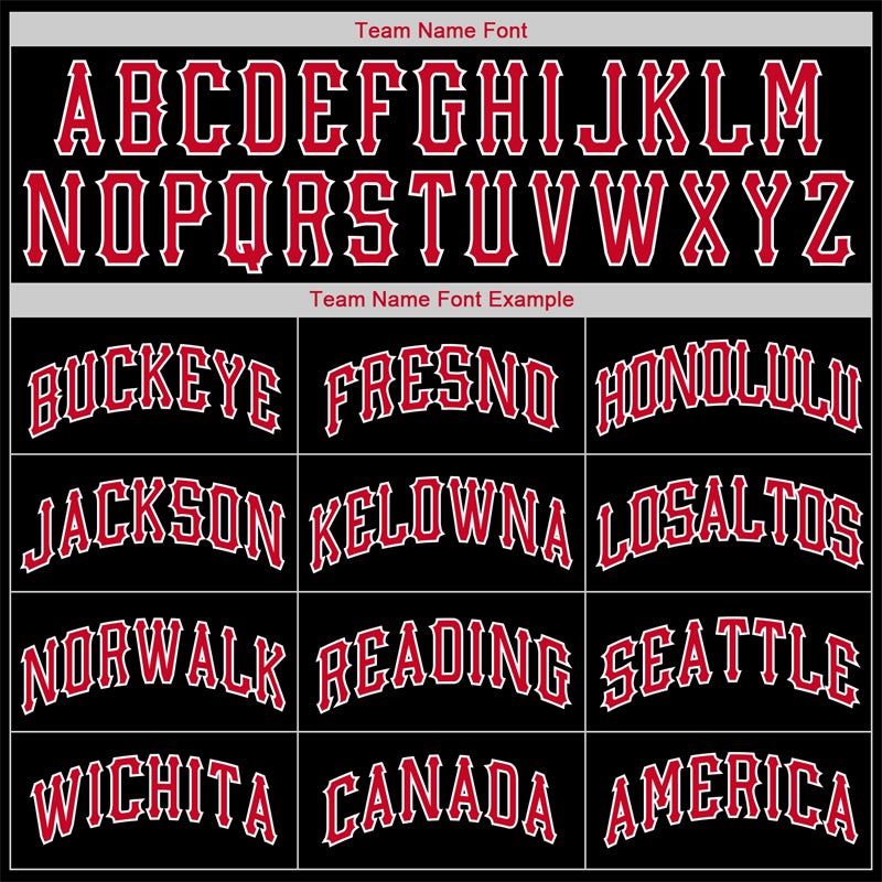 Custom Black Red-White-Classic Sets Basketball Jersey