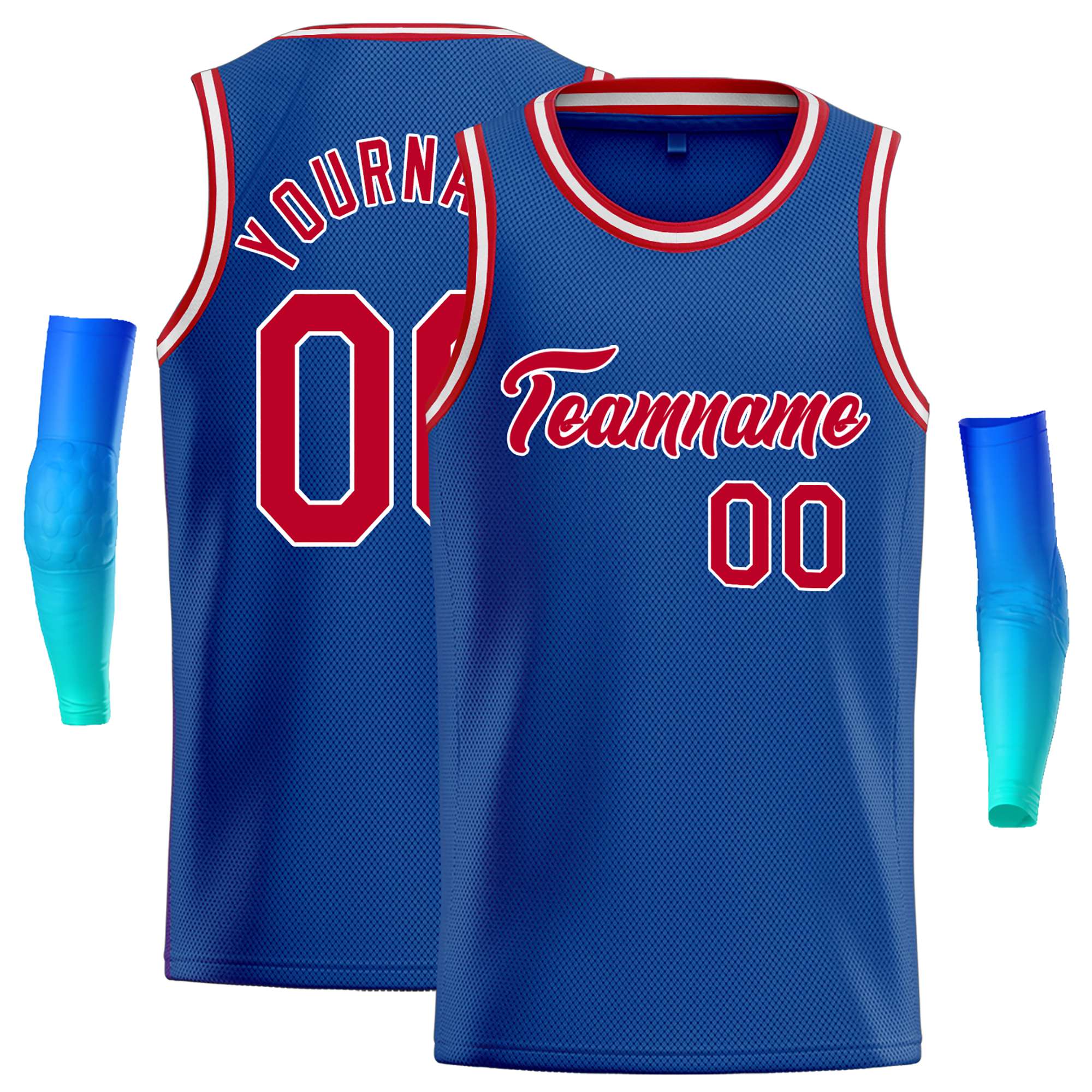 Custom Royal Red-White Classic Tops Casual Basketball Jersey