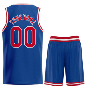 Custom Royal Red-White Classic Sets Sports Uniform Basketball Jersey