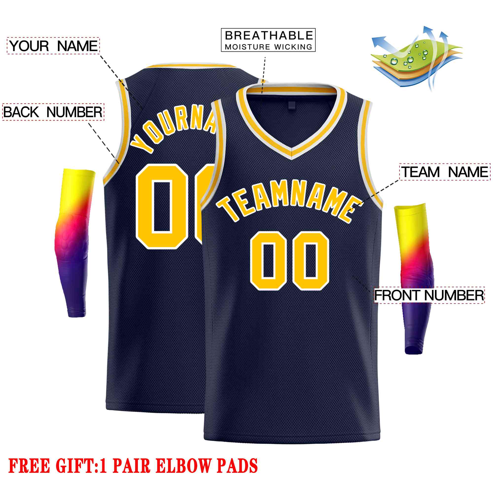 FANSIDEA Custom Cream Navy Pinstripe Light Blue-Black Authentic Basketball Jersey Men's Size:L