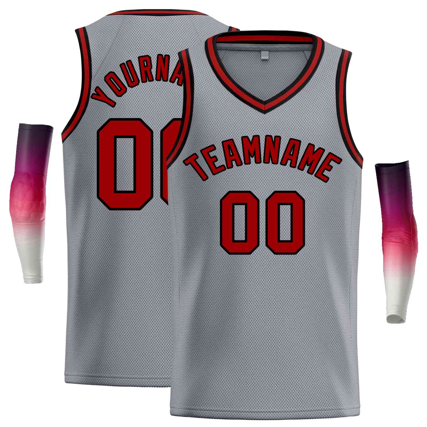 Custom Dark Gray Maroon-Black Classic Tops Men Casual Basketball Jersey