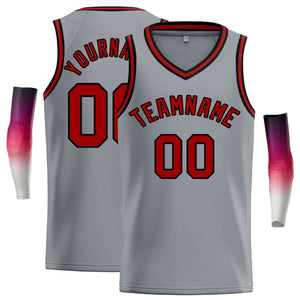 Maillot de basket-ball décontracté pour hommes, haut classique personnalisé gris foncé marron-noir