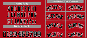 Custom Red Black-White Classic Sets Curved Basketball Jersey