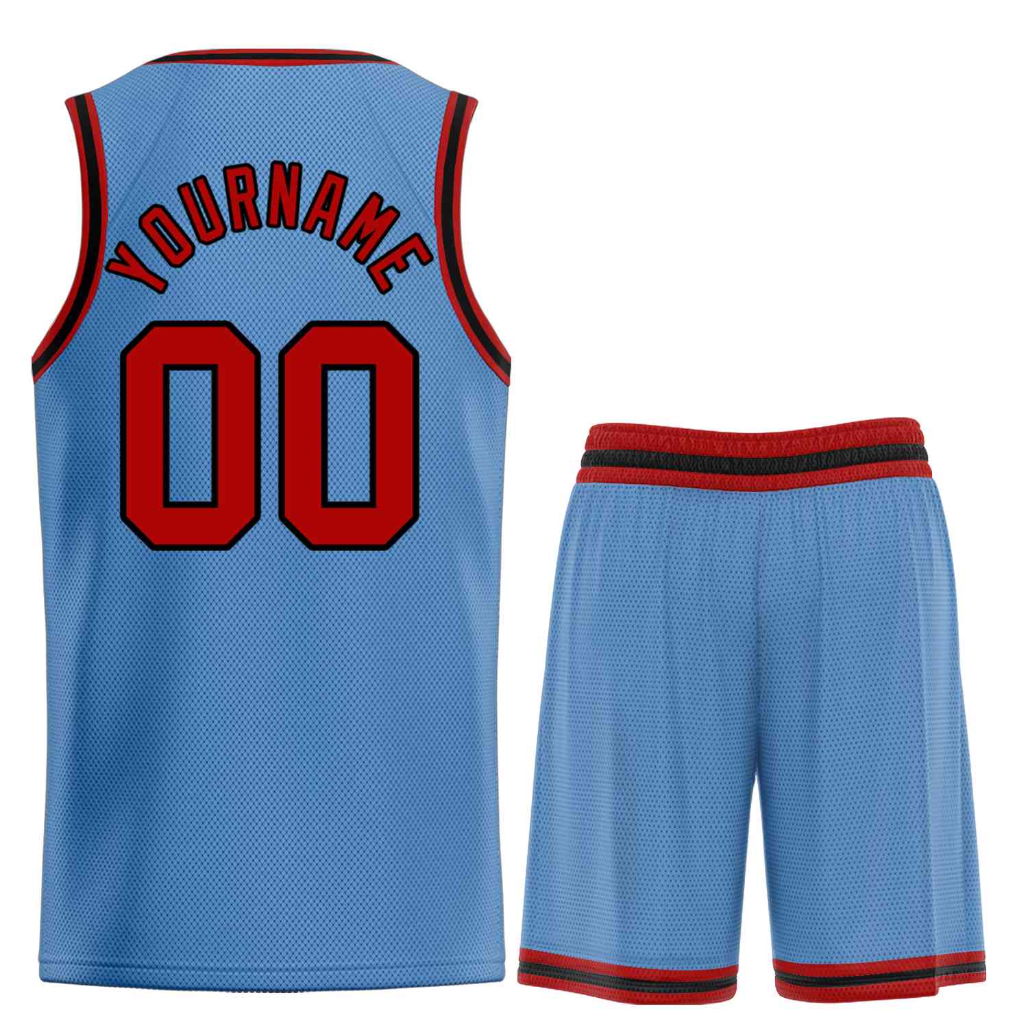 Custom Light Blue Maroon-Black Bull Classic Sets Basketball Jersey