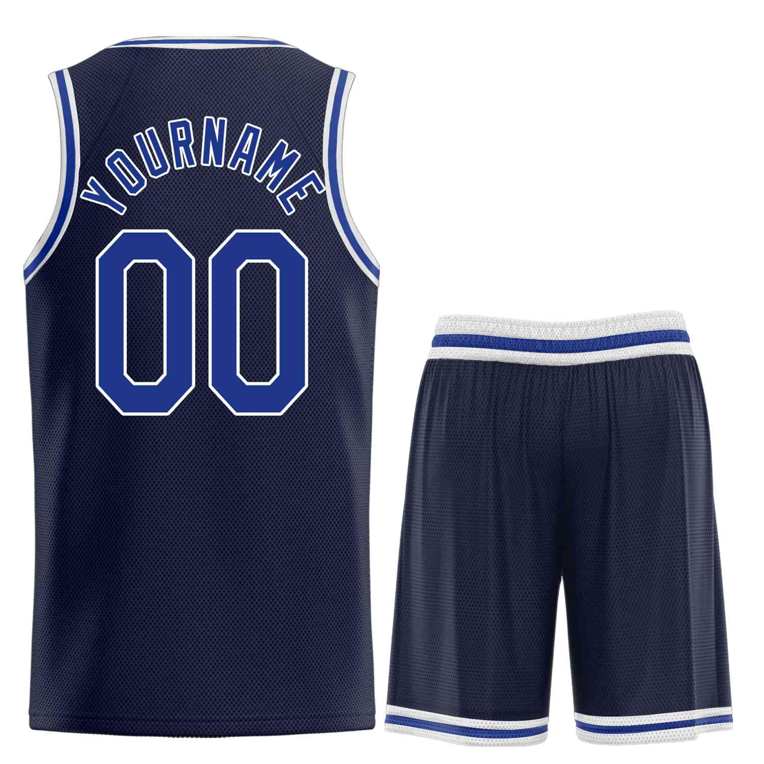 Custom Navy Royal-White Heal Sports Uniform Classic Sets Basketball Jersey