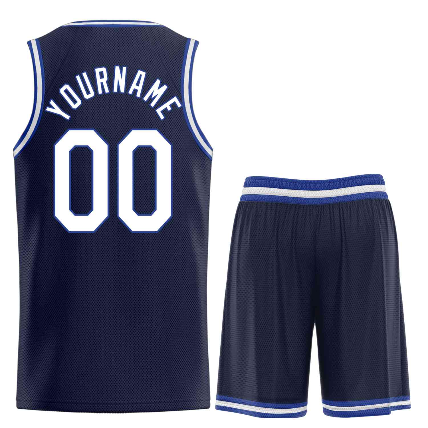 Uniforme de sport personnalisé marine blanc-Royal Heal, ensembles classiques, maillot de basket-ball