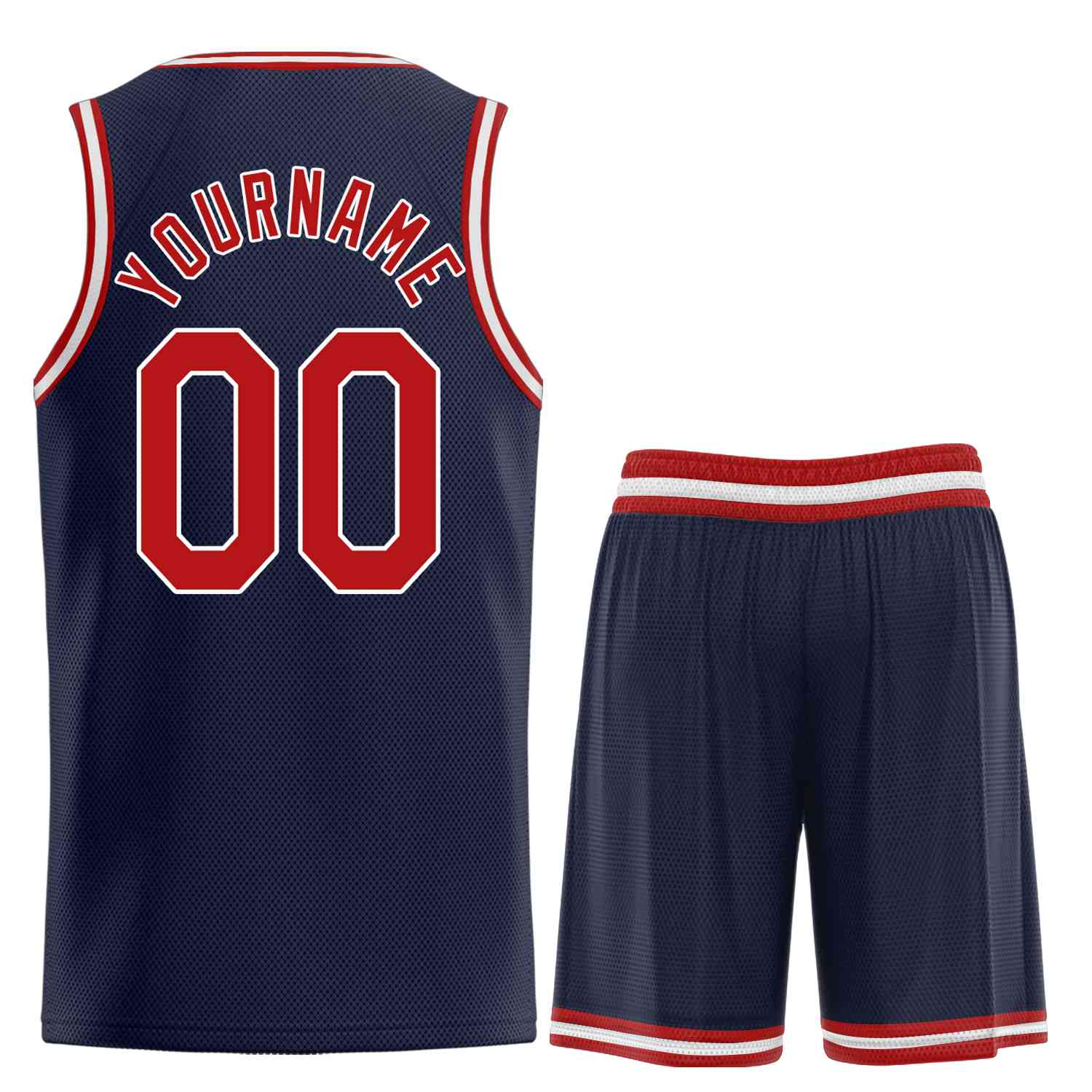 Uniforme de sport personnalisé rouge-blanc, ensembles classiques de basket-ball, maillot de basket-ball