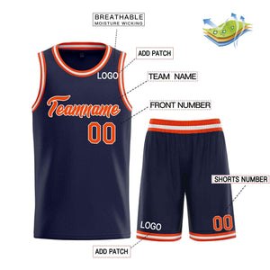 Uniforme de sport de guérison Orange-blanc personnalisé, ensembles classiques, maillot de basket-ball