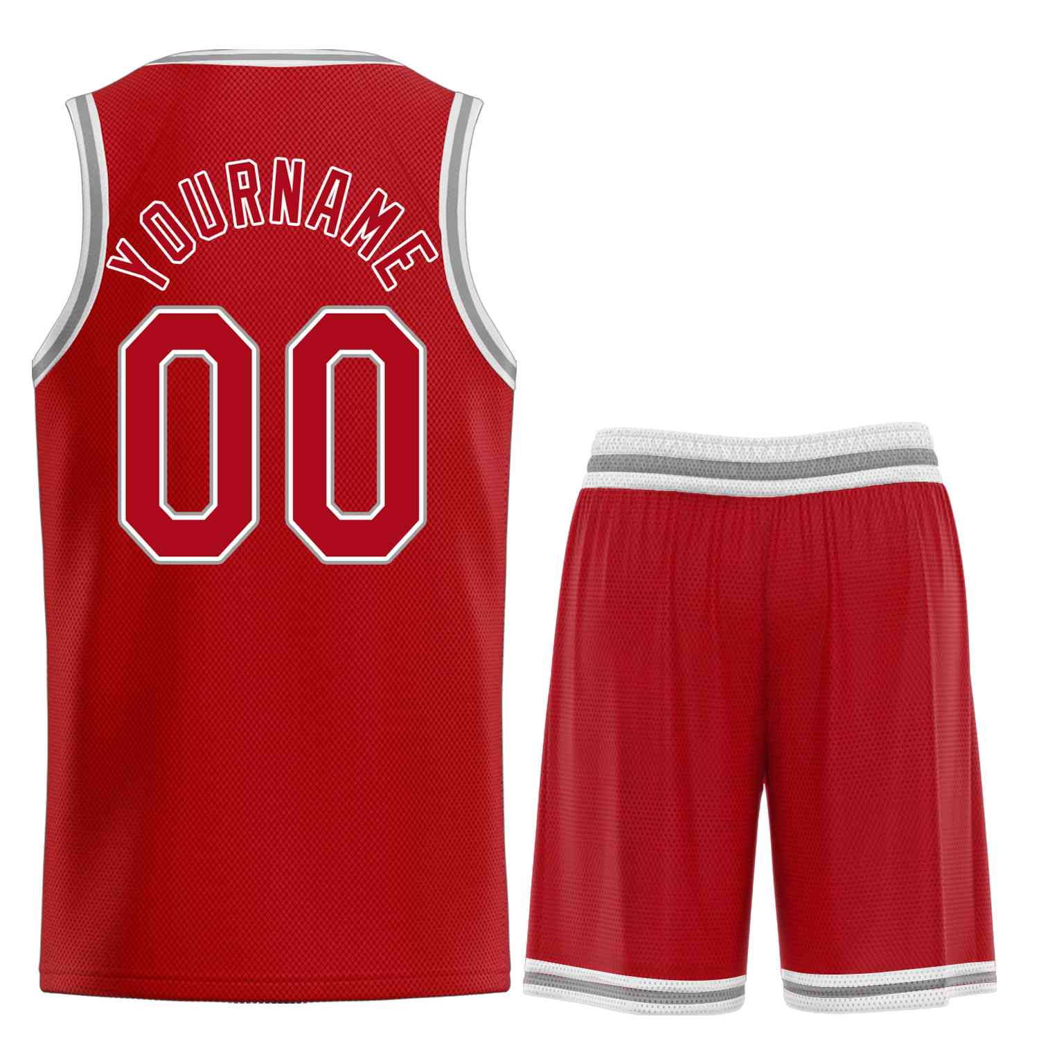 Custom Red White Heal Sports Uniform Classic Sets Basketball Jersey