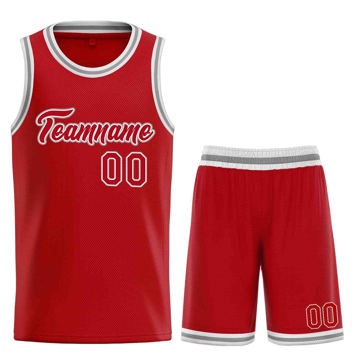 Uniforme de sport de guérison blanc rouge personnalisé, ensembles classiques de maillot de basket-ball