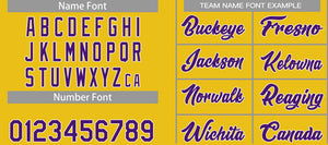 Custom Yellow Purple-White Heal Sports Uniform Classic Sets Basketball Jersey