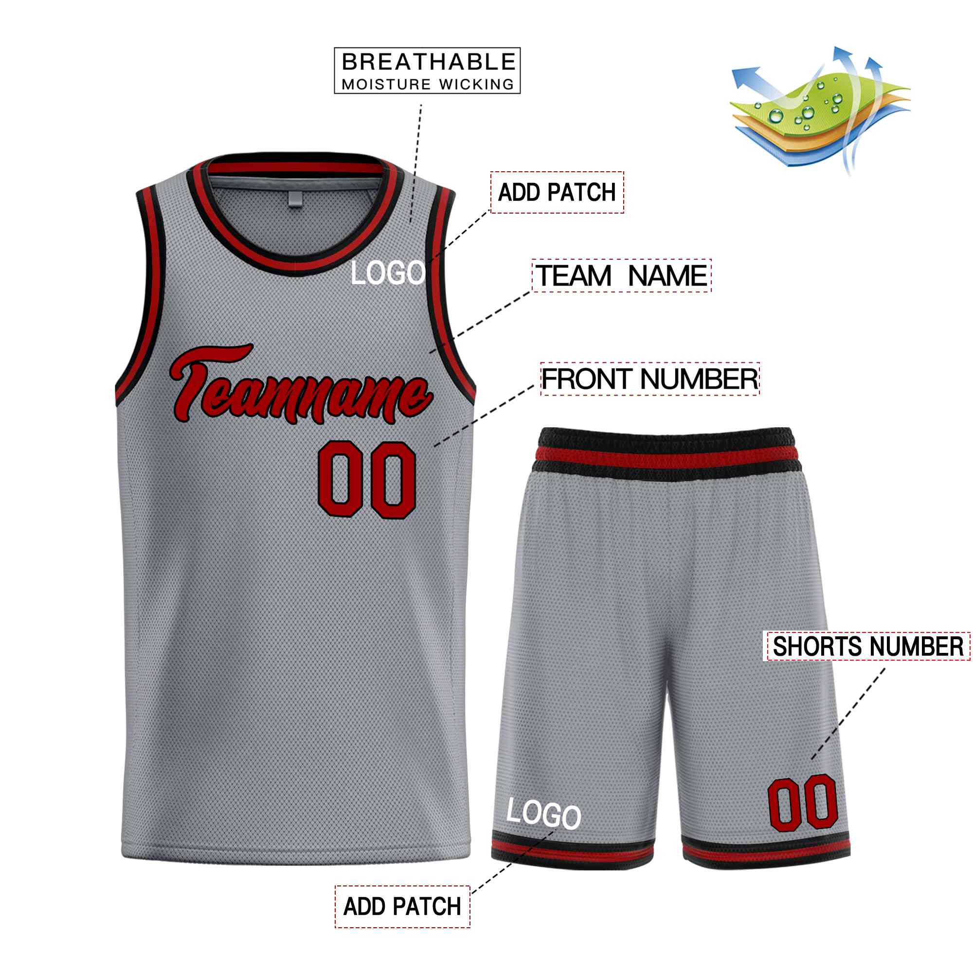 Custom Dark Gray Maroon-Black Heal Sports Uniform Classic Sets Basketball Jersey