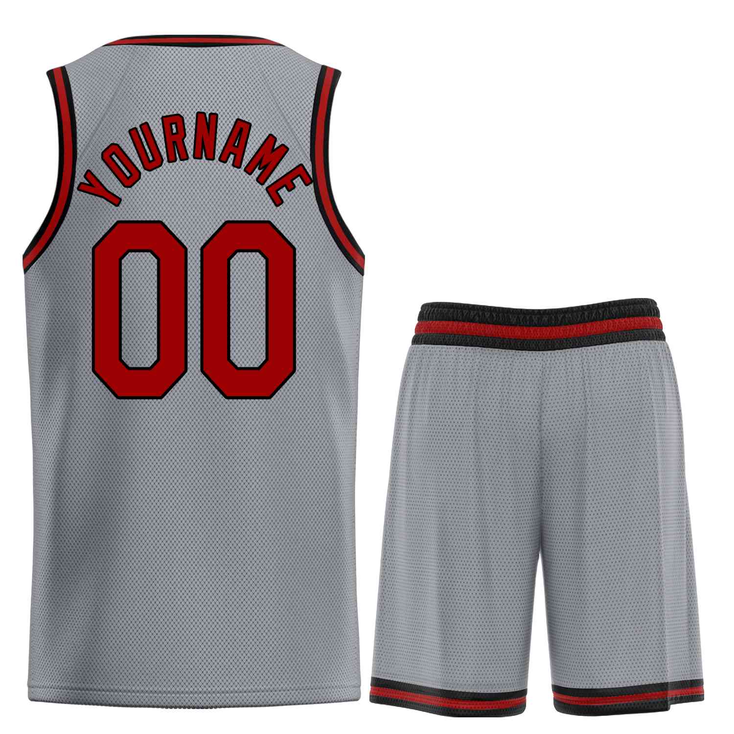 Uniforme de sport personnalisé gris foncé marron-noir, ensembles classiques, maillot de basket-ball