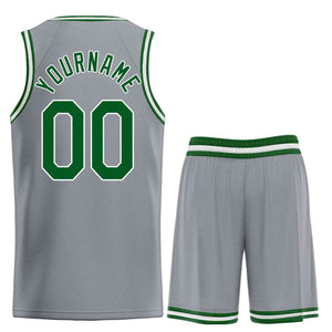 Custom Dark Gray Green-White Heal Sports Uniform Classic Sets Basketball Jersey