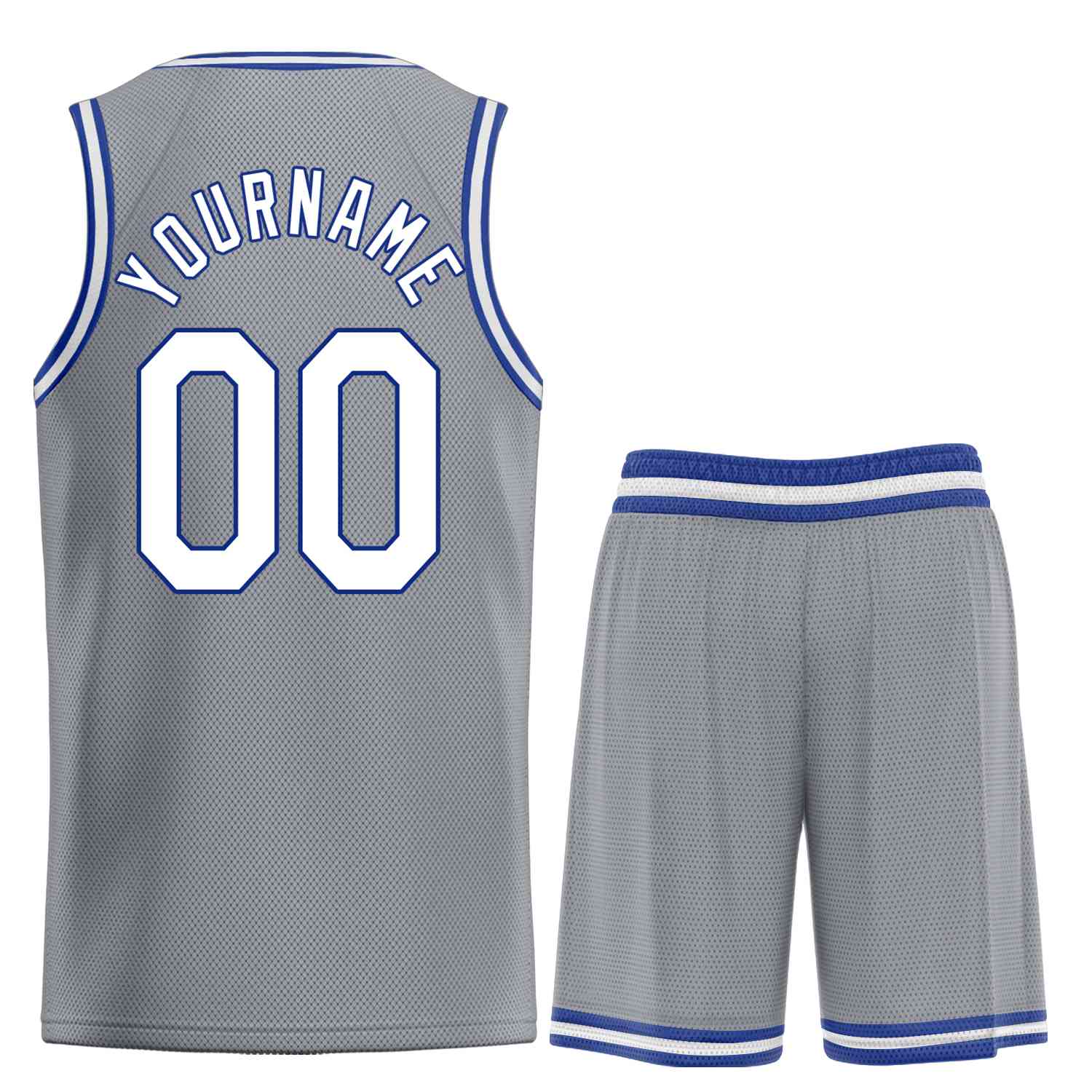 Custom Dark Gray White-Royal Heal Sports Uniform Classic Sets Basketball Jersey