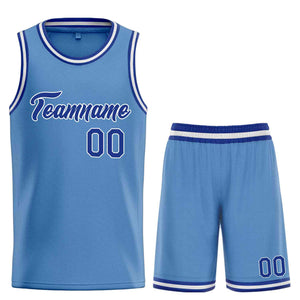 Custom Light Blue Royal-White Heal Sports Uniform Classic Sets Basketball Jersey