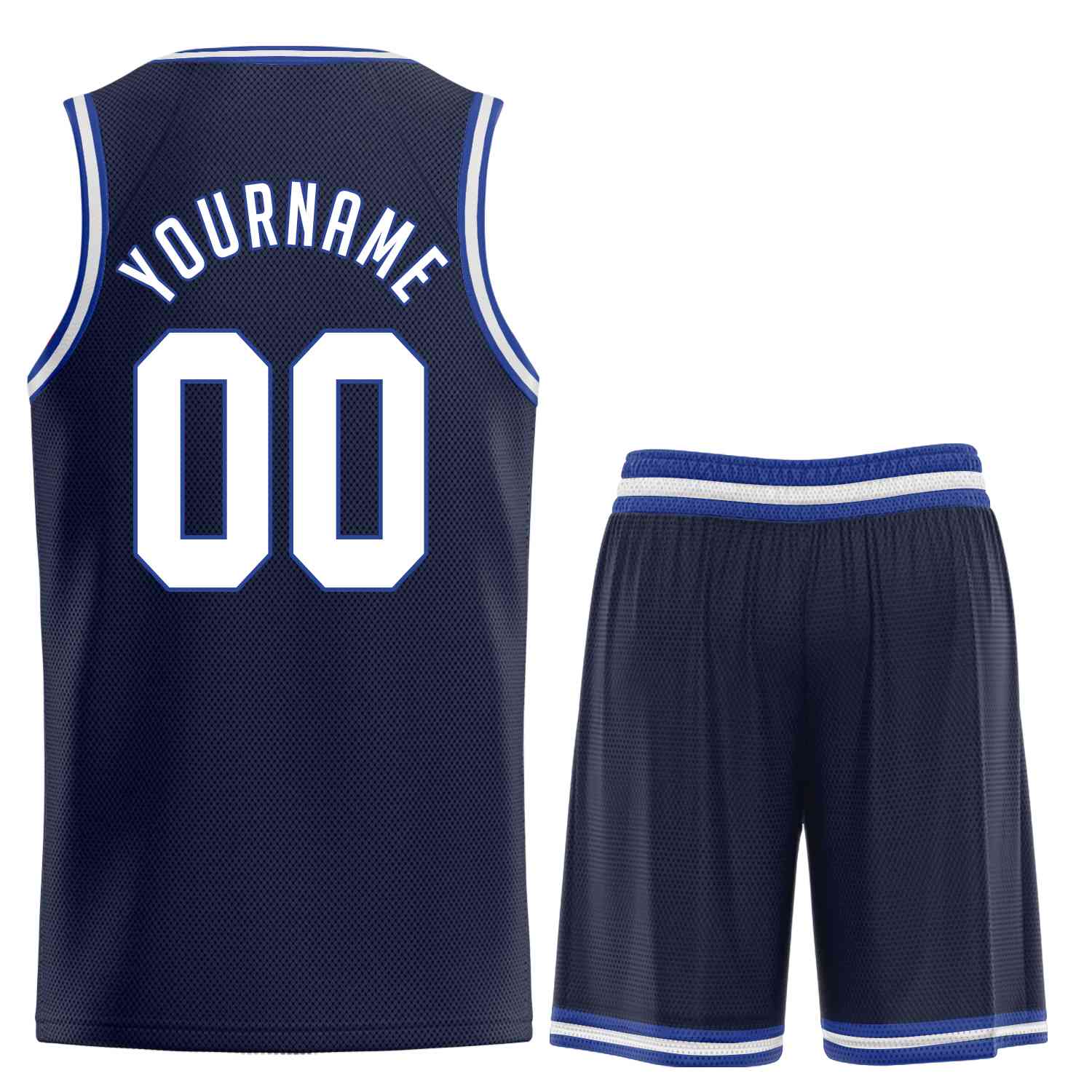 Custom Navy White-Royal Classic définit un maillot de basket-ball uniforme de sport