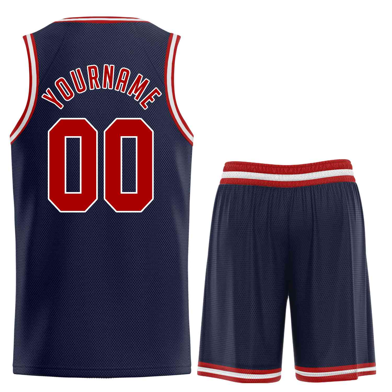 Custom Navy Red-White Classic Sets Sports Uniform Basketball Jersey