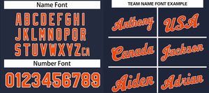 Custom Navy Orange-White Classic Sets Sports Uniform Basketball Jersey