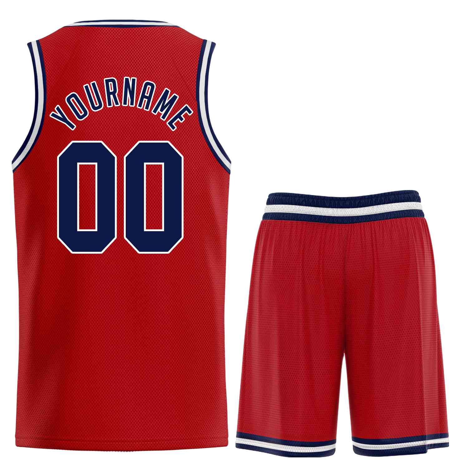 Custom Red Navy-White Classic Sets Sports Uniform Basketball Jersey