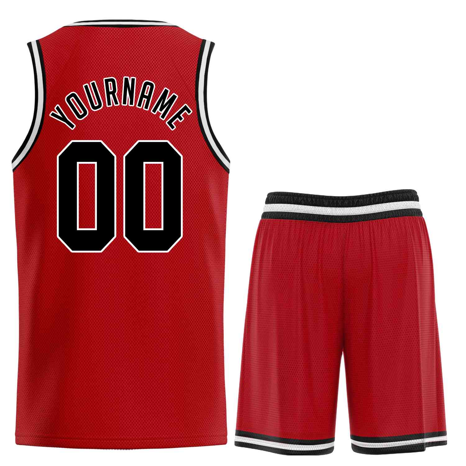 Custom Red Black-White Classic Sets Sports Uniform Basketball Jersey