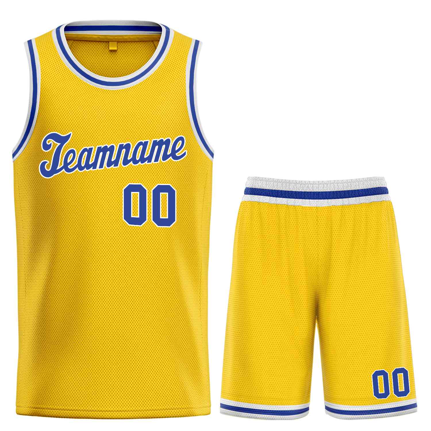 Custom Yellow Royal-White Classic Sets Sports Uniform Basketball Jersey