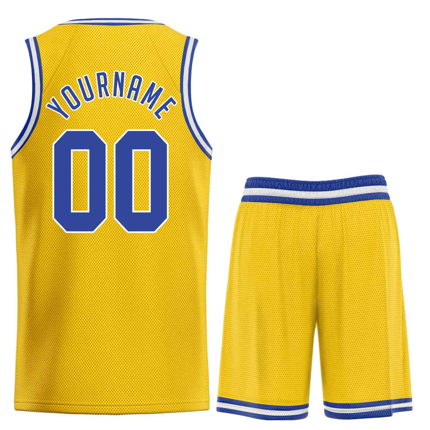 Custom Yellow Royal-White Classic Sets Sports Uniform Basketball Jersey