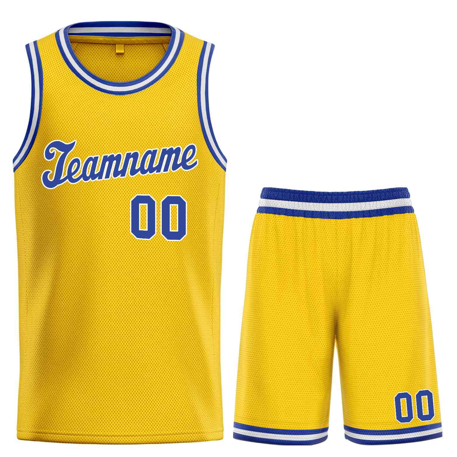 Custom Yellow Royal-White Classic Sets Sports Uniform Basketball Jersey