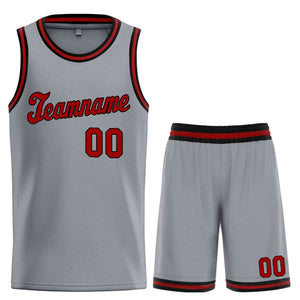 Custom Dark Gray Maroon-Black Classic Sets Sports Uniform Basketball Jersey