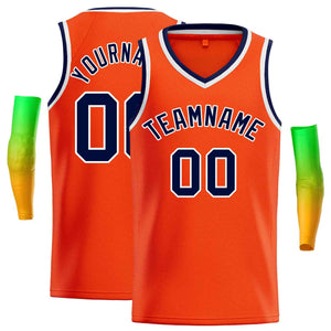 Custom Orange Purple-White Classic Tops Men Casual Basketball Jersey